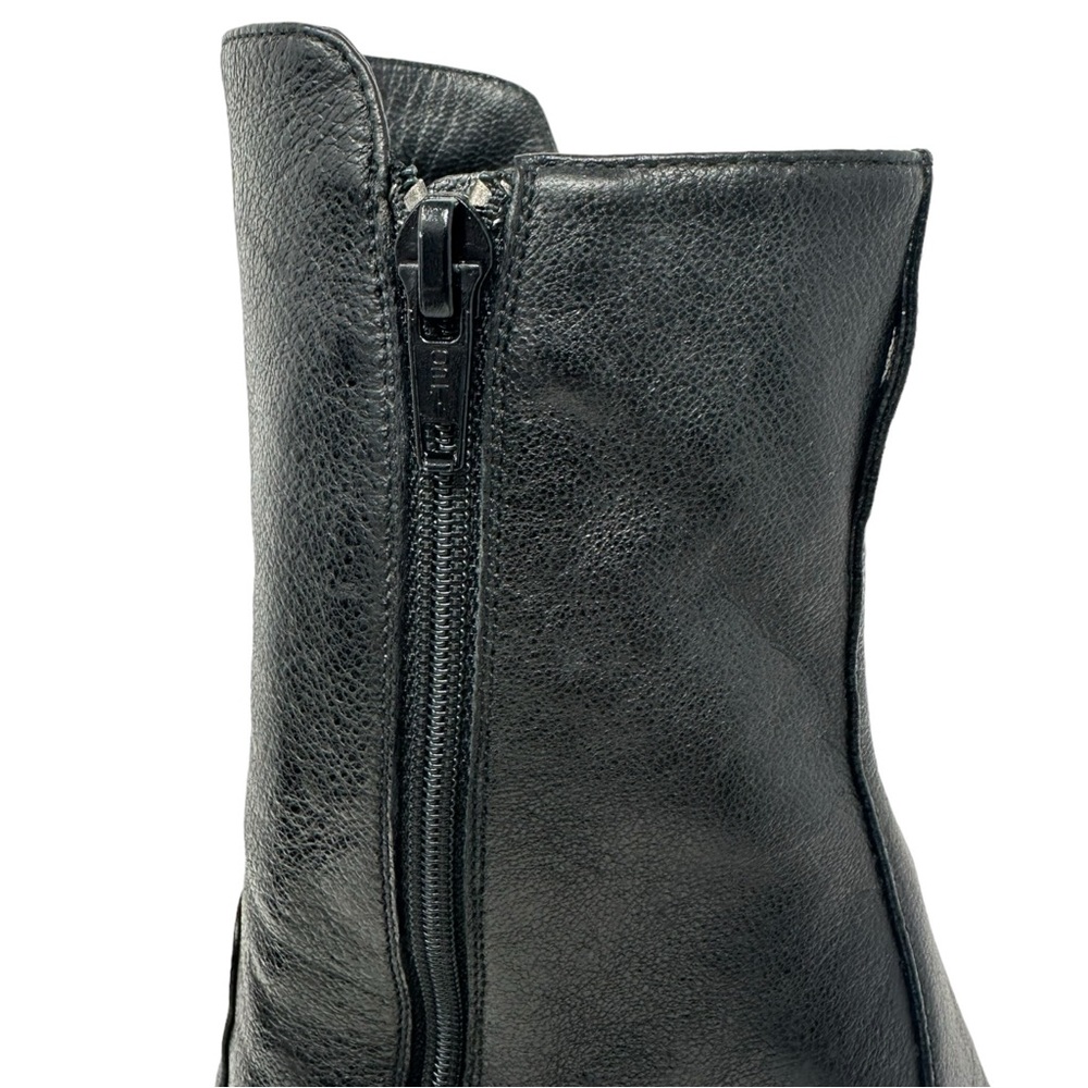 Balenciaga Black Leather Wedge Ankle Boots - Picture 7 of 12